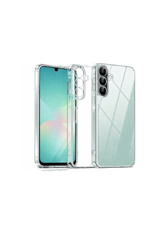 Samsung Galaxy A37 İle Uyumlu Kılıf Şeffaf Kamera Korumalı Esnek Silikon Telefon Kılıfı Kapak