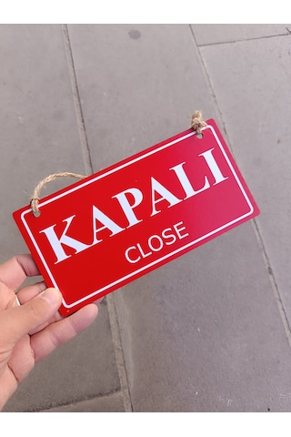 Açık Kapalı Yazısı Açık Kapalı Tabelası Mağaza Kapı Yönlendirme Levhası Ahşap
