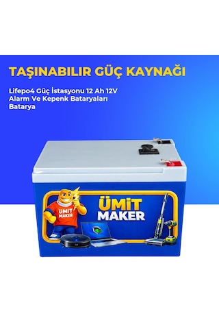 Lifepo4 Güç İstasyonu 12 Ah 12v Alarm Ve Kepenk Bataryaları Batarya