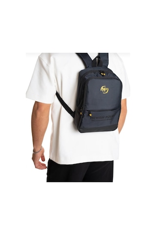 Newish Polo Unisex Laptop Tablet Bölmeli Minimal Sırt Çantası - Lacivert
