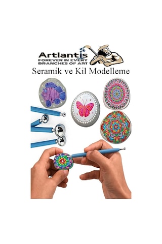 Top Uçlu Seramik Ve Kil Modelleme Seti 4 Lü 1 Paket Polimer Kil Şekillendirme Çömlek Oyma Çiçek Marzipan Mandala Top Ütü