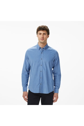 Nautica Erkek Mavi Classic Fit Gömlek Düz W57424t Mavi