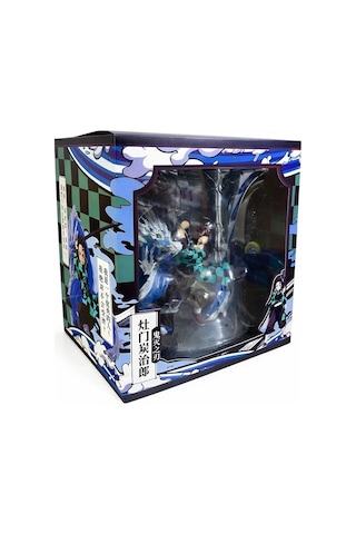 Özel Üretim Figür Hediye Dekoratif Anime Demon Slayer Tanjiro Figürü 24 Cm Alk5313