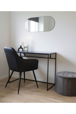 Model Alfa Dekoratif Ayna Duvar Aynası Konsol Aynası Boy Aynası Mdf 120cm X 50 Cm Elips Ayna 120 X 50 Siyah