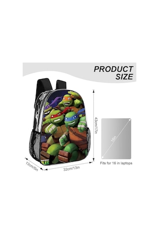 C664 Teenage Mutant Ninja Turtles Sırt Çantası Klasik Şeffaf Yüzme Çantası Şeffaf Pvc Su Geçirmez Okul Sırt Çantası Erkek Kız Çocuklar İçin Nm664 Diğer