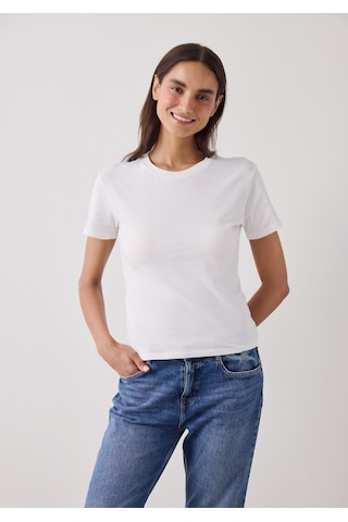 Penti Kırık Beyaz Basic Slim Fit Tişört