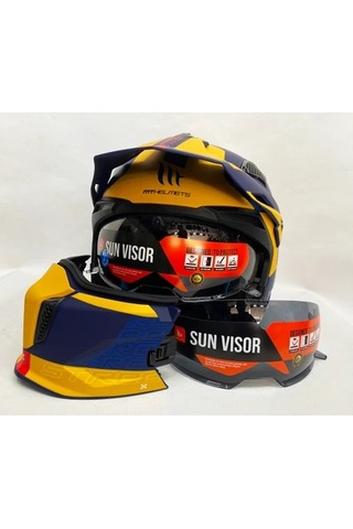 Mt Streetfighter Sv Totem C3 Modüler Motosiklet Kask Sarı