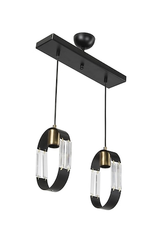 Nova 2li Sıralı Sarkıt Avize Çok Renkli