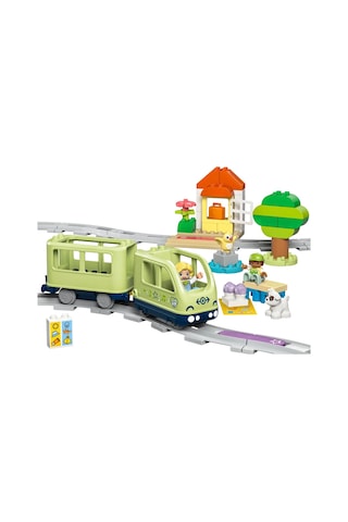 LEGO® DUPLO® Kasabası İnteraktif Macera Treni 10427 - Okul Öncesi Yaştaki Çocuklar için Eğitici Oyuncak Yapım Seti (57 Parça)
