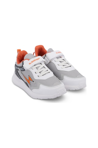 Slazenger KAOR KTN Çocuk Cırt Cırtlı Gri / Turuncu Günlük Spor Ayakkabısı