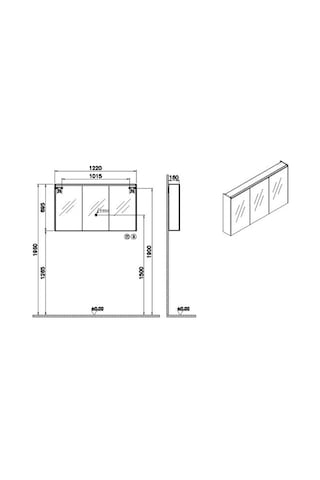 VitrA Core Dolaplı Ayna 120 Cm 66913 Krom