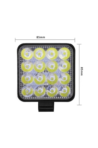 16 Led 5 Modlu Flaşlı Turuncu Beyaz Çalışma Lambası