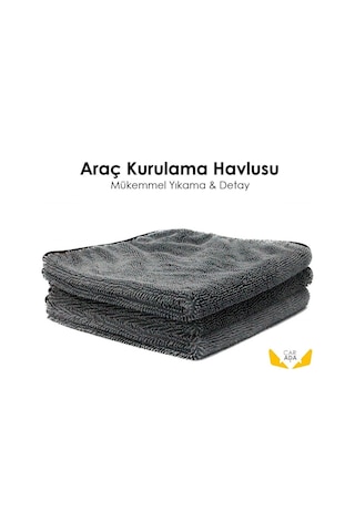 Mikrofiber Oto Kurulama Ve Temizlik Havlusu 40cmx40cm, 3 Adet, 440gsm
