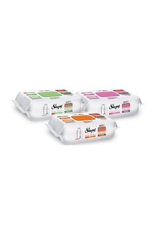Sleepy Meyve Serisi Yüzey Temizlik Havlusu Mendili Portakal+Ananas+Pomelo 3X100 (300 Yaprak)