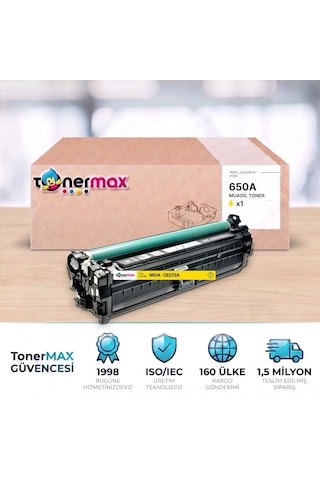 Hp 650a Ce272a Sarı Uyumlu Toner - Çipli / Color Laserjet Enterprise Cp5525 / M750