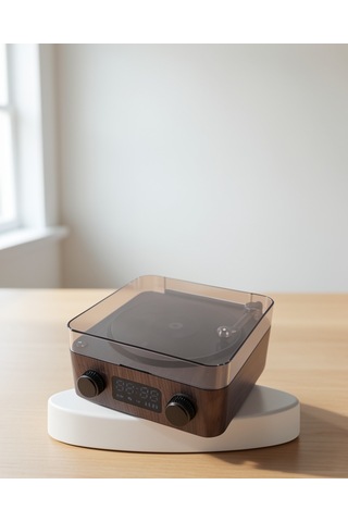 Bluetooth Hoparlörlü Gece Lambası, Dijital Saat, Ambiyans Işığı Çok Renkli
