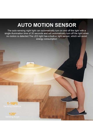 Hareket Sensörü Işık Dimmable, Kablosuz Şarj Edilebilir Mini Led Gece Işık Ayarlanabilir Aydınlatma Renk Renkli Işık