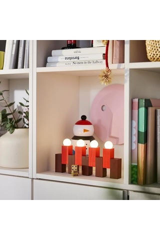 Ikea Stråla Dekoratif Aydınlatma, Kırmızı, 14 Cm, Pilli