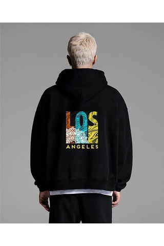 Altamira Unisex Los Angeles Oversize Kapüşonlu Sweatshirt 001