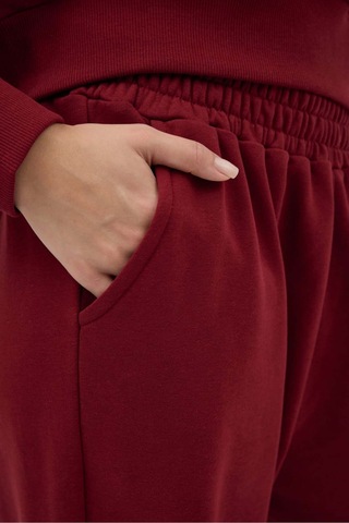 Buly Cozy Beli Lastikli Jogger Eşofman Altı Bordo
