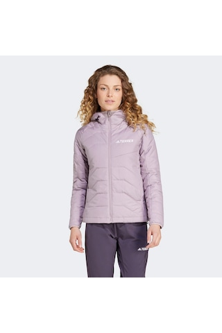 Adidas Terrex Multi Synthetic Insulated Kadın Mor Kapüşonlu Mont Düz Im8198 2800462