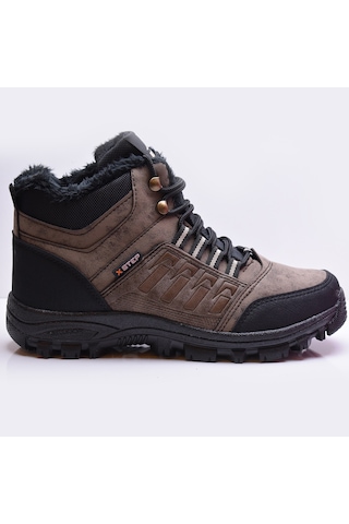 Papatay X6 Ortopedik Kaymaz Taban Kürklü Erkek Bot Outdoor Bot Vizon