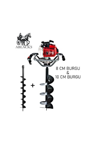 Ablacks C-52 Toprak Burgu Makinesi 8 - 10 CM Çift Burgulu