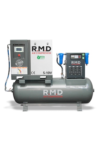 R.m.d Kompresör 10 Hp 500 Lt Depo Üstü İnvertörlü Vidalı Hava Kompresör Seti Üıs-10v