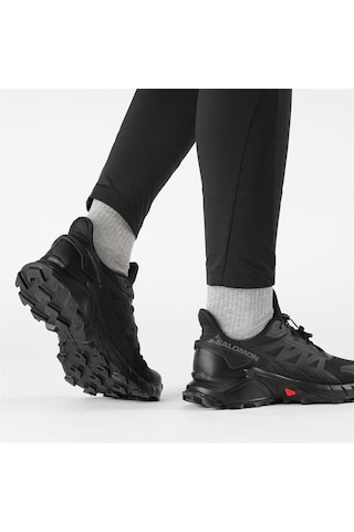 Salomon Supercross Womens Walking Shoes Lastik Bağcıklı Kadın Outdoor Yürüyüş Ayakkabısı Siyah