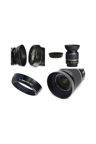 Canon 18-55 MM Lens için EW-60C Düz Parasoley