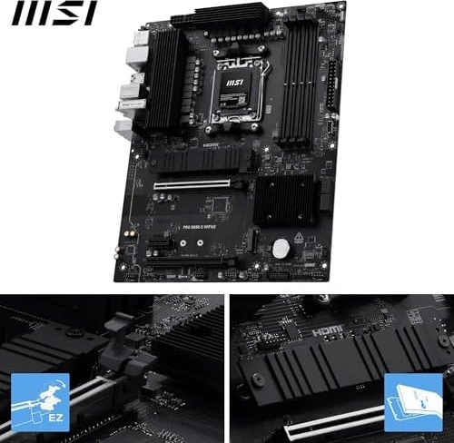 Msı Pro B850-s Wıfı6e, Am5 Anakart, Ddr5 8200mhz Oc , Hdmı Dp, 2x M.2, Usb 10gbps, 2.5g Lan, Wi-fi 6e, Atx