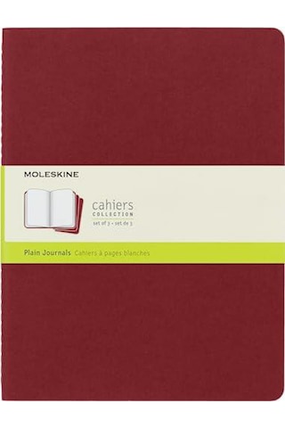 Moleskine Çizgisiz Cahier Not Defteri 3'lü Set Xl Boy Bordo Bordo