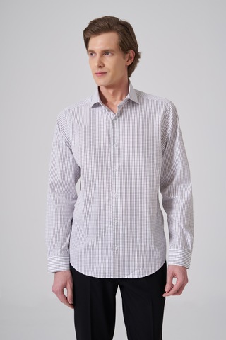 Morven Erkek Kahve Pamuk Trend Dynamic Fit İtalyan Yaka Gömlek 26mc004039400 Kahve