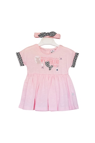 Caramell Bebek Elbisesi - Bandanalı - Elb4936 - Weekend - Pembe Pembe