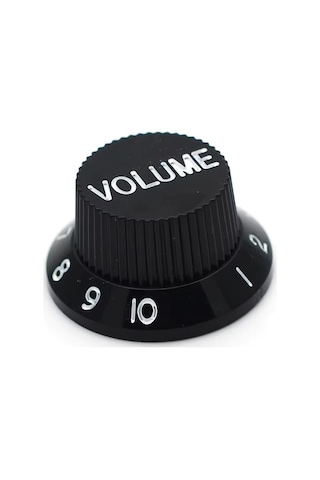 Elektro Gitar Potans Düğme Başlığı Pot Düğmesi Ton + Ses 3'lü Siyah/beyaz
