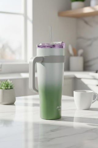 Bambum Horizon - Pipetli Termos Bardak Yeşil 1000ml Yeşil