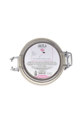 Akita Doğal Killi Yüz Maskesi Gül 125 ML