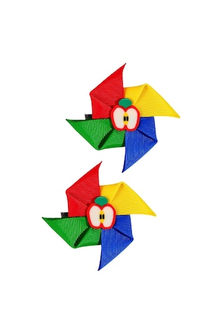 Kadınlar Ve Kızlar İçin Örgü Kurdele Gökkuşağı Saç Tokası 0002 Diğer