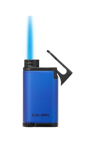 Colibri Belmont Tek Torch Pürmüz Mavi - Siyah Puro Çakmağı