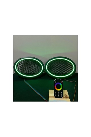 Dokunmatik Kumandalı Neon Işıklı Oval Hoparlör Kapağı 1 Takım 2 Adet 6x9