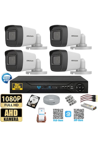 Hikvision 4 Kameralı Güvenlik Kamerası Seti 320 Gb Hdd Dvr