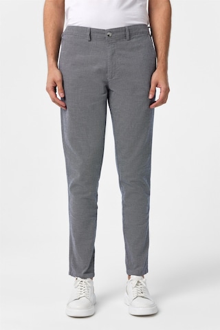 Süvari Lacivert Slim Fit Armürlü Kanvas Pantolon-35409 Lacivert
