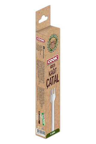 Cook Kağıt Çatal, 8 Adet, Tek Kullanımlık Genel