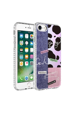 Apple Uyumlu iPhone 8 Kilif Airbag Kenarli Renkli Desenli Elegans Kilif 560286641