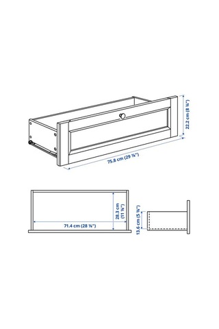 Ikea Gulddragare Çekmece, Bej, 76x35 Cm