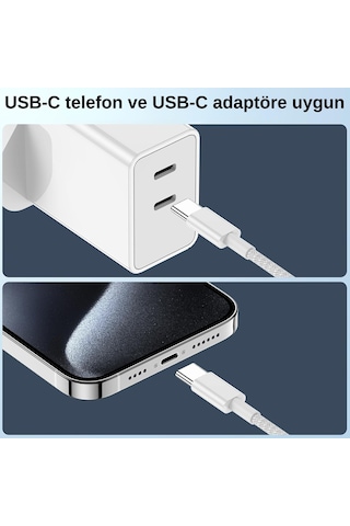 Fitplus Ip16k Type-c To Type-c 1mt 60w Örgü Tasarım Hızlı Şarj Kablosu -