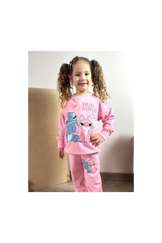Fleurs Chic Yeni Sezon Fleurs Kids Stitch Takım Pembe