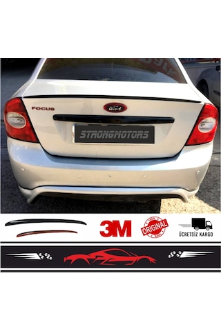 Spoiler Ford Focus 2 Bagaj Üzeri Çıta Spoiler Pianoblack 115Cm