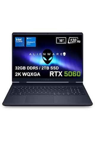 Dell Alienware 16 Aurora AC16250-C716156WV2 Core 7 240H 32 GB 2 TB SSD RTX5060 16" W11H Dizüstü Bilgisayar