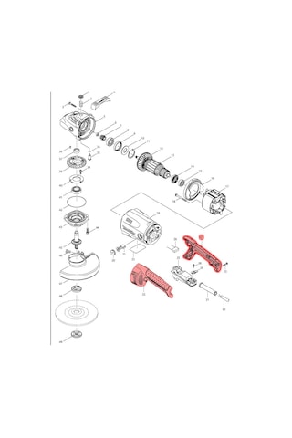 Makita GA7020 Arka Sap Ürün Kodu 188059-8